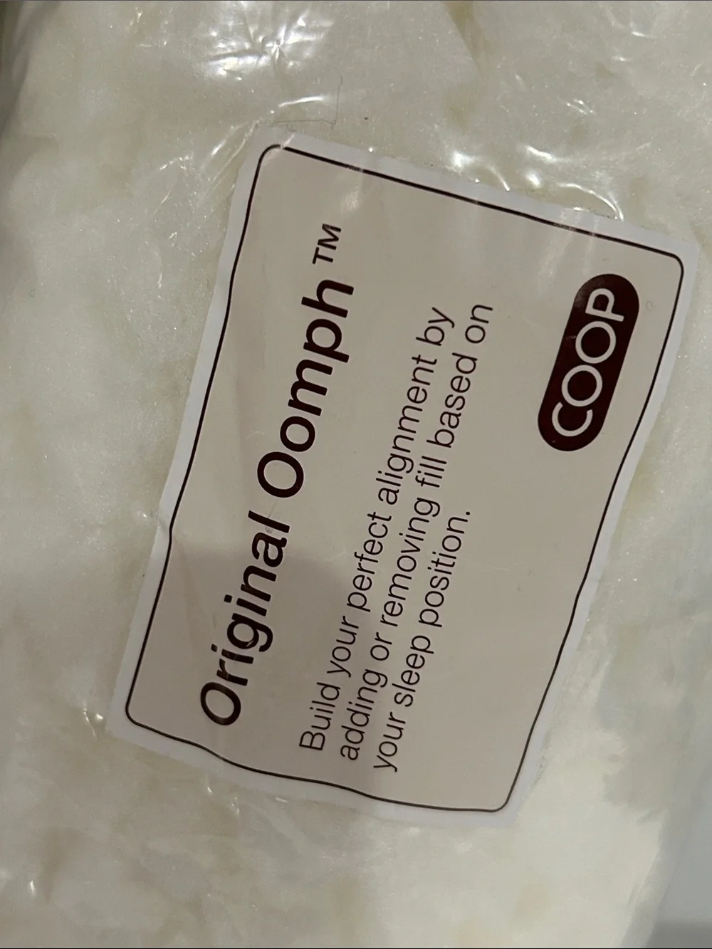 Coop Pillow Oomph 2 refill only NEW